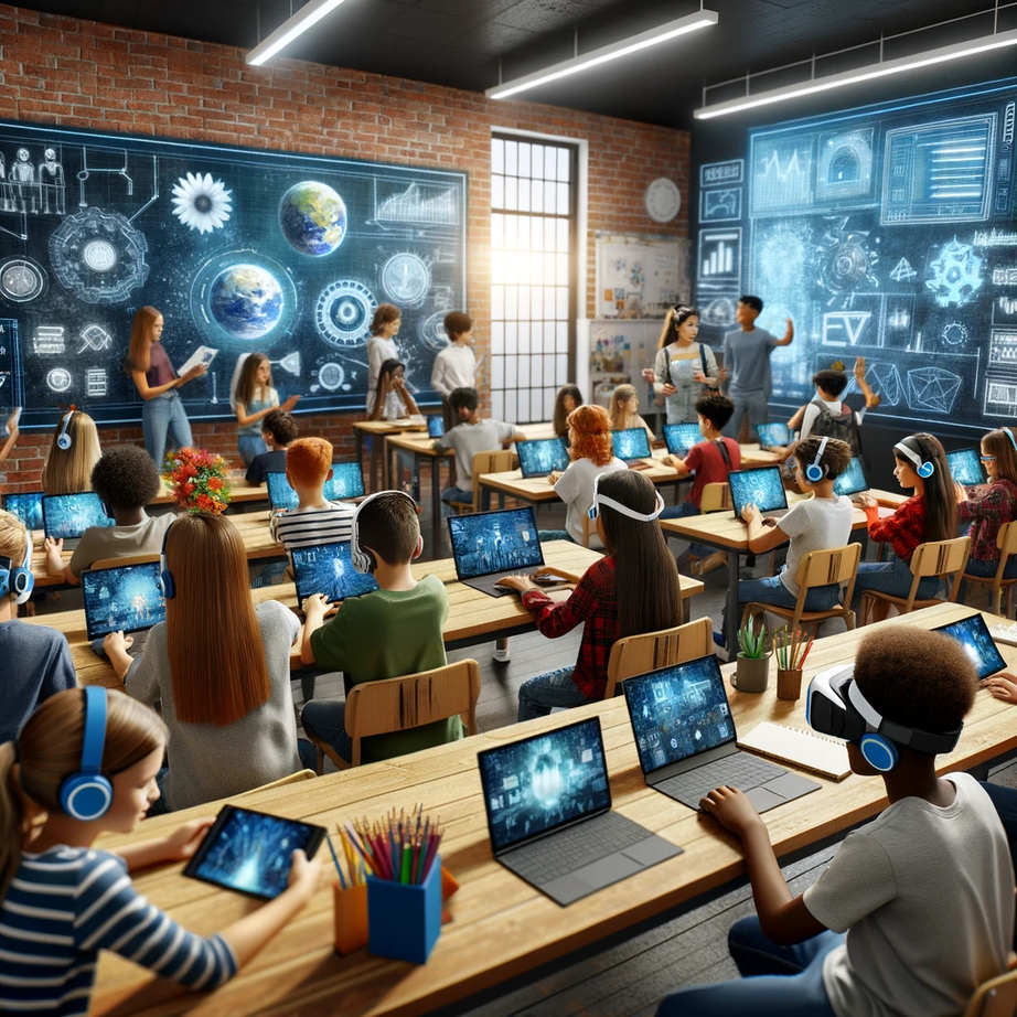 Aula con tecnología digital